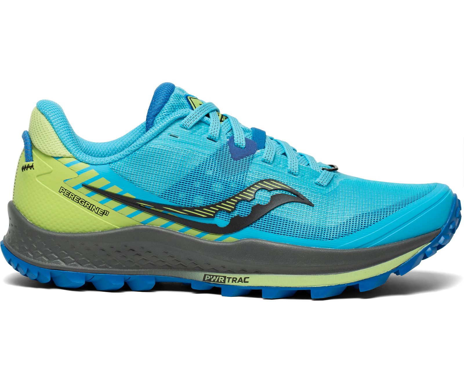 Women\'s Saucony Peregrine 11 Trail Running Shoes Blue / Green | Singapore 231VRWD